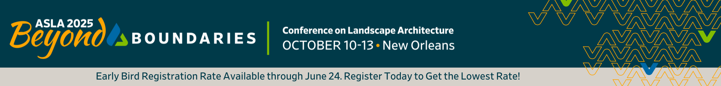 ASLA 2025 Conference on Landscape Architecture Main banner